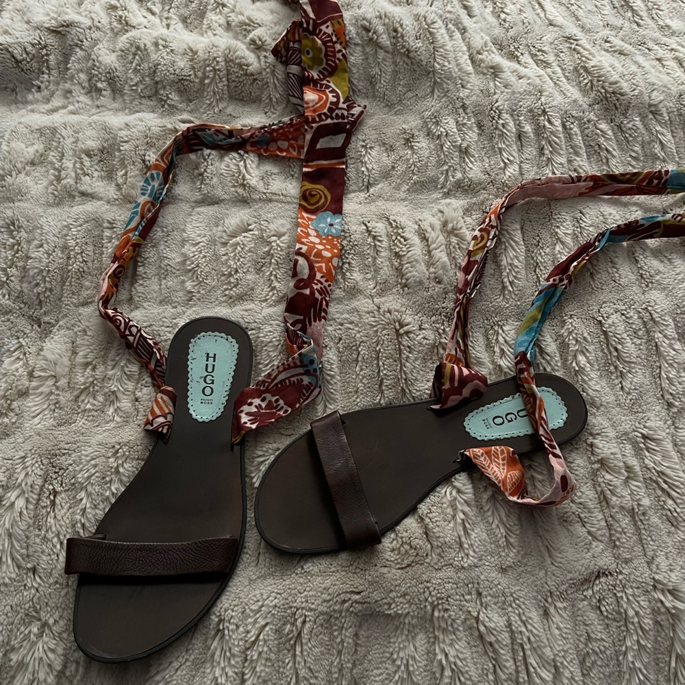 HUGO BOSS WRAP UP SANDALS. - Picture 3 of 8